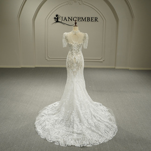 Robe de mariée sirène Gt26046 pour mariées, corset sexy à manches longues, appliques modernes, style vintage - Product Image 5