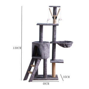 4 Levels Xxl <b>Cat</b> Climbing Scratcher Sisal Luxury <b>Large</b> <b>Cat</b> Scratching <b>Tree</b> Wooden <b>Cat</b> <b>Tree</b> House - Product Image 2