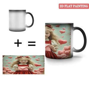 Taza de Café para Despertar por la Mañana, 11 oz, Cerámica Negra Esmerilada, Taza Mágica que Cambia de Color con el Calor - Product Image 4