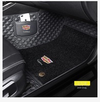 Tapis de sol de voiture à couverture complète antidérapants, doublure de protection pour les pieds, double couche, boucle en fil métallique, tapis de sol de voiture sur mesure pour Cadillac