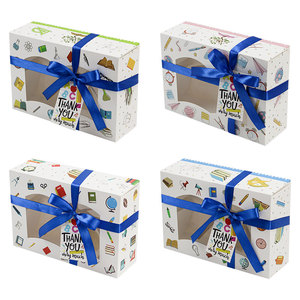 Carpeta Reciclable con Ventana para Regalos del Día del Maestro, Caja de Regalo Temática para el Día del Maestro, Decoración para la <span class=keywords><strong>Semana</strong></span> de Apreciación al Maestro - Product Image 1