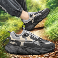 Baskets athlétiques à la mode pour hommes chaussures de course à pied décontractées chaussures de marche à lacets imperméable respirant tendance de la mode pour l'hiver