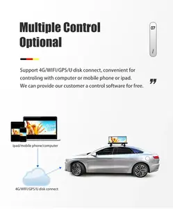 Prix bon marché double face P5 taxi écran d'affichage à LED haut de voiture LED affichage publicitaire