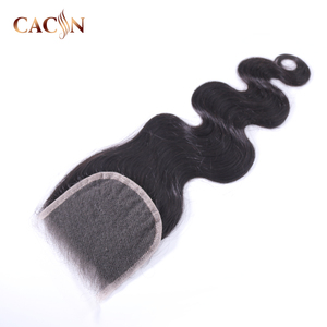 Tóc Nối Ren Thụy Sĩ Nguyên Bản Tốt Nhất, Tóc Thô Nguyên Bản Từ Brazil 14A, Tóc Nối Ren Brazil 4X4 14 Inch - Product Image 1