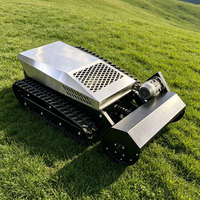 Tondeuse électrique à brosse de 1000 mm avec châssis sur chenilles, lame de coupe robuste et trois options de batterie pour l'entretien extérieur OEM