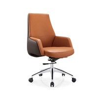Chaise de bureau de patron en cuir de luxe moderne Design ergonomique École Hôpital Hôtel Directeur Général Chaise pivotante de bureau