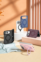 Coque de protection intégrale anti-rayures et anti-taches avec support magnétique plat pour véhicule, compatible avec iPhone Duo