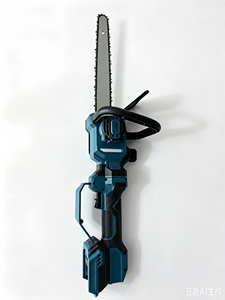 Mini-tronçonneuse <span class=keywords><strong>sans</strong></span> <span class=keywords><strong>fil</strong></span> 21V de 12 pouces pour l'élagage des vergers, scie à une main avec protection de sécurité pour la coupe d'arbres, vente en gros - Product Image 3