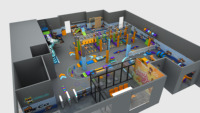 Parc de jeux intérieur pour adolescents et adultes, parcours d'obstacles Ninja Warrior, parc sportif, centre de divertissement commercial, service de conception personnalisée