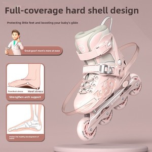 Patines en Línea Ajustables Profesionales para Niños de 3 a 12 Años, Estilo Nuevo, Juego Completo para Principiantes, con Ruedas de Poliuretano Brillantes para Niñas - Product Image 3