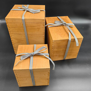 Caja de Madera de Paulownia Cuadrada Hecha a Mano, Embalaje de Regalo Personalizado - Product Image 1