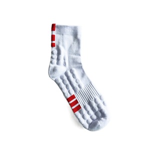 Athletic <b>Socks</b> Mid-Calf Bubble Bottom Non-Slip For Badminton Basketball <b>Training</b> Gray White Black Red Green Solid Color Blocking - Product Image 5