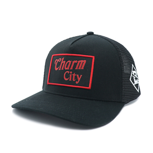 Chất lượng cao 5-panel Đen <span class=keywords><strong>Trucker</strong></span> <span class=keywords><strong>Hat</strong></span> 3D thêu logo cotton & polyester phong cách thể thao thiết kế người lớn cảnh đi xe đạp ngoài trời - Product Image 3