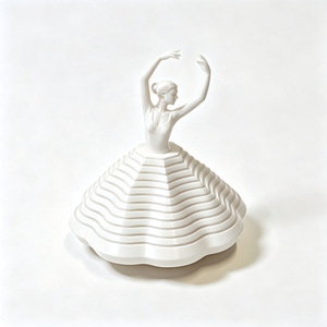 Juguete antiestrés de torre de rábano poligonal con diseño de bailarina de ballet, impreso en 3D, de plástico, con degradado de color, para danza, transfronterizo - Product Image 3