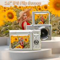 Cámara de estilo vintage Vlogging 4K con pantalla abatible Cámara selfie de viaje compacta para fotografía portátil