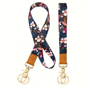 Custom Printed Sublimation Fashionable <b>Polyester</b> Hand Strap Wristlet Keychain Embossed ID Phone <b>Lanyard</b> USA Mairun Brand - Product Image 4