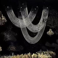 Lustre en cristal pour décoration de plafond avec cadre rond en métal pour la décoration de scènes de mariage et de banquets