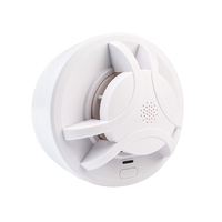 Deling HD-513DW Putih TCP ABS Tahan Lama Sensor Gerak Nirkabel yang Dapat Diatur Alarm Kebakaran Strobe 433MHz Baterai Dapat Diganti 10-20m