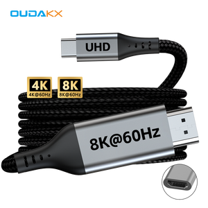 Xu hướng bán buôn 1m 2M 3M 4.5m 60Hz video 2.1 UHD để USB C 4k 8K Loại C UHD USB cáp dữ liệu cho điện thoại di động để TV điện thoại 15 Pro Max - Product Image 1