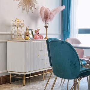 Diseño moderno <span class=keywords><strong>Aparador</strong></span> de lujo de alta calidad Mesa de piedra sinterizada Muebles de comedor Buffet Gabinete de almacenamiento de cocina - Product Image 5