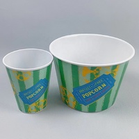Bol à Popcorn Incassable en Mélamine pour la Maison et la Cuisine, Vente en Gros, Bols de Service Personnalisés pour Popcorn, Seau à Popcorn en Plastique