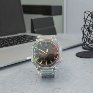 <span class=keywords><strong>Montre</strong></span> analogique à quartz à remontage automatique de la série G, très vendue, GA2100, mouvement GM Haiou, boîtier en acrylique de 46 mm, verre luxueux, <span class=keywords><strong>étanche</strong></span> pour femmes, 100 m - Product Image 1