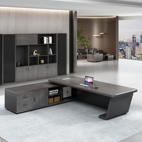 Meubles de bureau en forme de L, MDF, confortables, modernes, table de bureau en bois pour chef, directeur, PDG, cadre