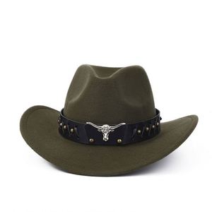 2025 Autumn Winter Jazz <b>Hat</b> Cow Head Leather <b>Band</b> Silk Screen Printed Custom Brand Hot Sale Cowboy <b>Hat</b> Party Casual Fashion - Product Image 3