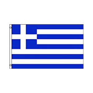 Banderas de Grecia Personalizadas al por Mayor, Impresas en Poliéster y Seda, de 3x5 pies - Product Image 1