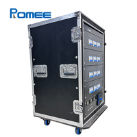 Boîte de distribution d'alimentation intelligente triphasée indépendante à 48 canaux et 4 kW pour le contrôle de la tension sur scène d'événements DJ