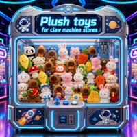 Cadeaux promotionnels pour événements, vente en gros de peluches variées, petits animaux en peluche pour machines à pinces et jeux d'arcade, peluches mignonnes et douces