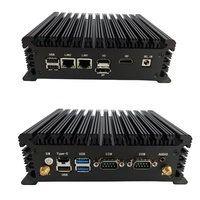 PC Industri Embedded Intel N100 N350 2*2.5G LAN 2*RS232/485 2*HD+DP Tiga Layar Win10 Linux Desain Tanpa Kipas