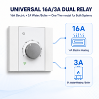 Nouveau thermostat numérique intelligent HY533 Wifi moderne 230V anti-inflammable pour appartement, contrôleur de température ambiante compatible Tuya