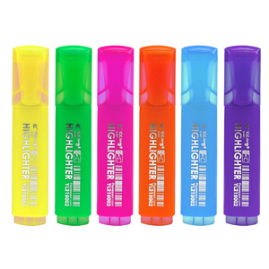 Yalong – stylo surligneur multicolore avec logo fluorescent <span class=keywords><strong>pastel</strong></span> 6 couleurs, set de papeterie pour enfants - Product Image 1