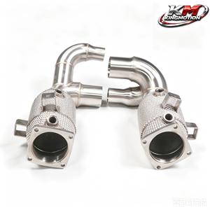 ท่อระบาย SS304ด้านหน้าสำหรับ PORSCHE 911 Carrera <span class=keywords><strong>991</strong></span>.2 3.0T ท่อหัวไหลสูง2016-2017พร้อมตัวป้องกันความร้อนเร่งปฏิกิริยา - Product Image 1