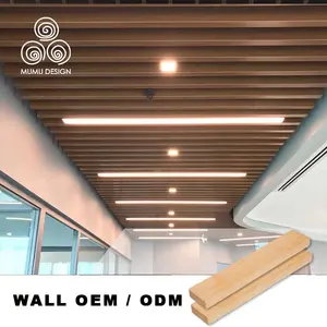Panel Dinding Kayu Solid PVC Laminating Efek Kayu Mamu Meksiko Khusus Disediakan Langit-langit
