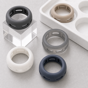 Coque de protection en silicone Oura Ring 5/4 Galaxy Ring RingConn Ultrahuman avec trous d'aération, respirante et anti-transpiration pour bague connectée - Product Image 4