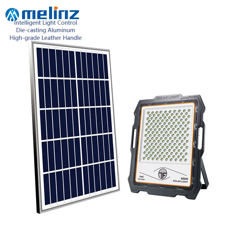 MELINZ 100W 200W 300W 400W 600W güneş enerjili hareket sensörü ışıkları açık su geçirmez LED güneş projektör