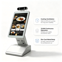 Terminal de vérification d'identité tactile ultra-fin, lecteur de cartes, caméra, système POS tout-en-un Android, terminal POS, caisse enregistreuse