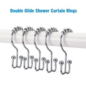 Wholesale Set of 12 Shower <b>Curtain</b> Ring Hooks Premium Poles Tracks & Accessories - Product Image 5