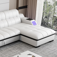 Weißes Modernes Modulares Elektrisches Relaxsofa-Set Möbel mit LED Lounge Luxuriöse Eckcouch für das Wohnzimmer
