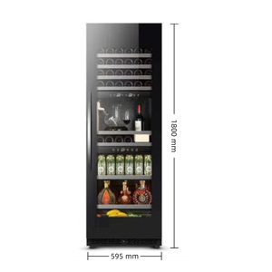 NE-377 <span class=keywords><strong>Cave</strong></span> <span class=keywords><strong>à</strong></span> <span class=keywords><strong>vin</strong></span> rouge et bière moderne en verre de haute qualité, <span class=keywords><strong>à</strong></span> contrôle de température intelligent, pour hôtel commercial - Product Image 6