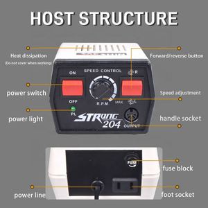 2029 OEM Hand <b>Engraving</b> Jewelry Polishing Machine Korea Strong 204 Nail Drill Machine - Product Image 4
