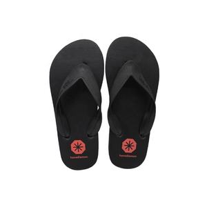 Vente en gros Afrique du Sud : Tongs et sandales de plage en caoutchouc noir, avec sangle à logo personnalisé en relief, offre en gros directe usine - Product Image 2