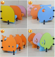 Cabines de toilettes HPL à motifs de sécurité pour enfants de maternelle