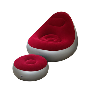 Huyo Modern Inflatable Lounge Chair with Foot <b>Stool</b> <b>Folding</b> Portable for Adults-Living Room & Bedroom Use - Product Image 3