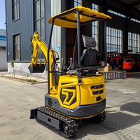 Offre Spéciale Excavatrice compacte de 1.2 tonnes CE EPA Euro 5 sur chenilles Petite pelle à entraînement hydraulique Moteur diesel Mini ensacheuse pour la maison