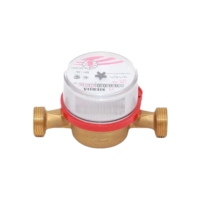 Compteur d'eau domestique compact à jet unique SRJ, vente directe usine, 15-25mm, IP68, OEM, laiton, ISO 4064 Classe B, 1.6MPa, Rouge