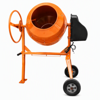 Bétonnière portable 350L avec moteur 4kW, fonctionnement manuel pour une efficacité élevée, idéale pour les fondations, les dalles et les petits bâtiments