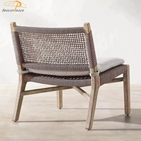 Mobilier d'extérieur de jardin moderne Chaises de salle à manger avec accoudoirs, terrasse, patio, rotin, teck, bois, osier